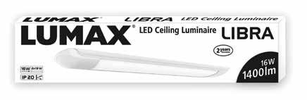 LUMAX LIBRA Oprawy sufitowe LED 30 000 h >30 000 LOP1602 16W 1400lm 16W 2x18W IP20 1400 16W LED lamp 100-240V VAC 110 4000 F 16kWh/1000h 30 000 h >30 000 32kWh/1000h LOP3202