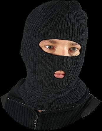 kominiarka z dwoma otworami na usta i oczy.