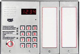 ) 105/101VD 106/101VD 5 Panel z klawiaturą, czytnikiem RFID i modułem informacyjnym Wymiary: 69 x 89 x 3-33 mm (wys.