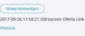 Zmiany dokonane za pomocą odnośników na stronie www z ofertą automatycznie powodują zmiany statusu oferty w programie.