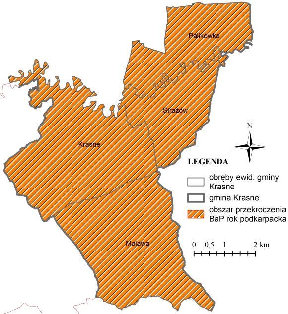 gmina KRASNE gmina LUBENIA gmina TRZEBOWNISKO gmina SOKOŁÓW MAŁOPOLSKI Rys.2.11.