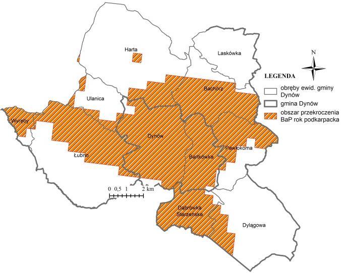 - wyniki modelowania [1] gmina MIEJSKA I WIEJSKA DYNÓW Rys.2.11.