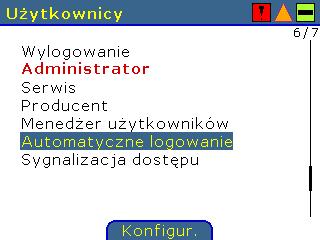 MUPASZ 200G posiada menagera użytkowników, który pozwala na zarządzanie uprawnieniami przypisanymi każdemu z dziesięciu użytkowników.