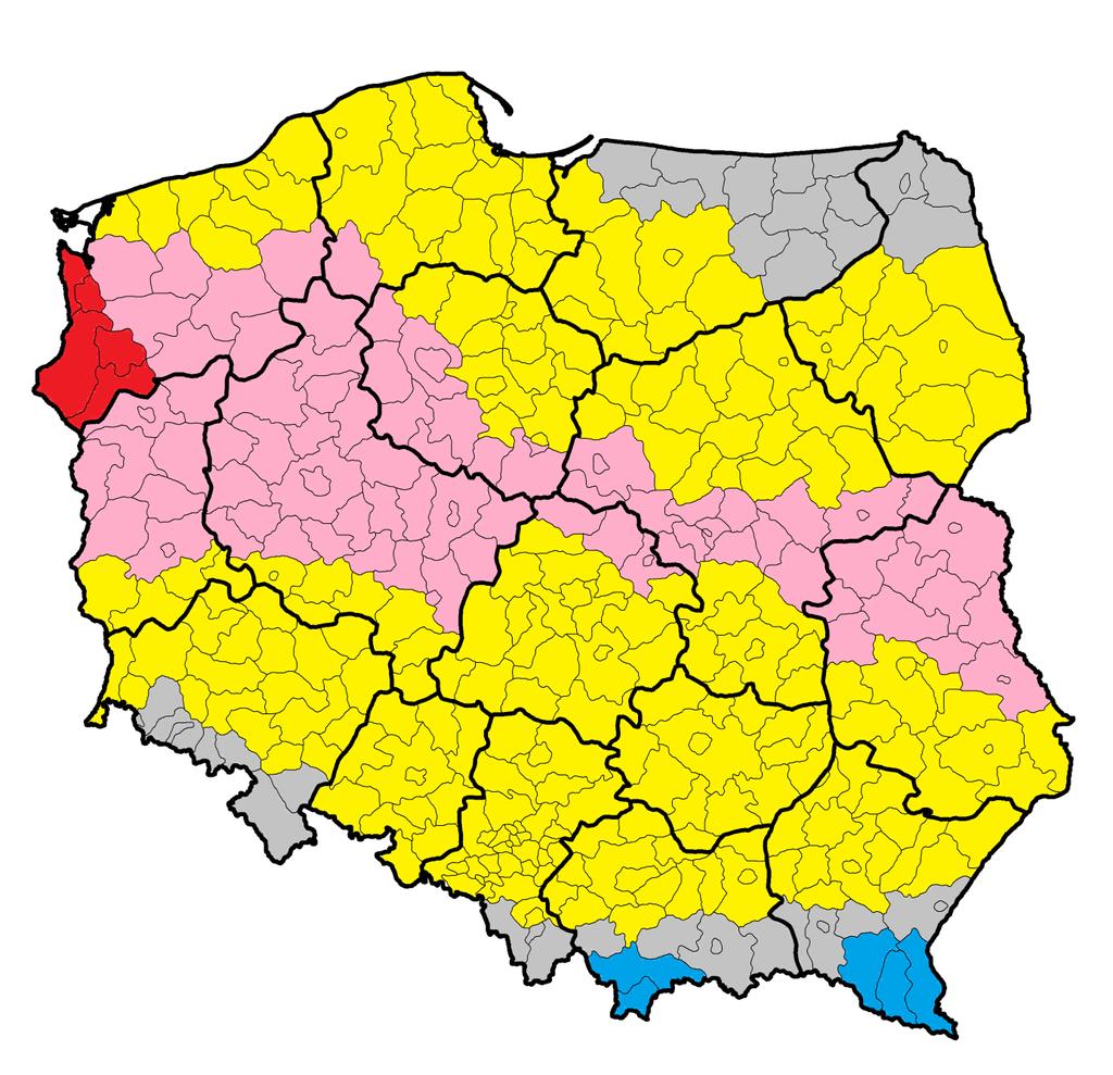 opracowanie własne Przestrzenny rozkład klimatycznego bilansu wodnego KBW i oceny klimatycznych uwarunkowań potrzeb nawodnień w lipcu KBW [mm] Klasa klimatycznego bilansu