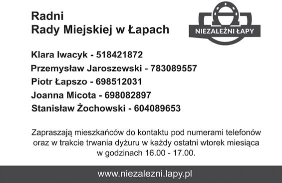 85 814 19 20 Redakcja zastrzega sobie prawo skracania i opracowywania tekstów, a także zmiany tytułów.