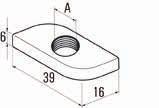 Płytka młoteczkowa HG 38 Łącznik płytka młoteczkowa HG 38 Płytka z otworem nagwintowanym do połączeń z szynami MS 38/0 oraz 0/60 Montaż polega na włożeniu do