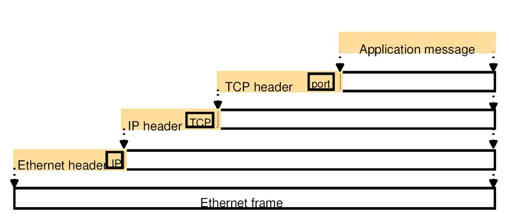 62 Rysunek 12.2: Budowa ramki w protokole sieci Ethernet [1] 12.1.1 Gniazda Gniazda są podstawowym interfejsem programowania (API) niskiego poziomu dla aplikacji korzystających z protokołów TCP/IP.