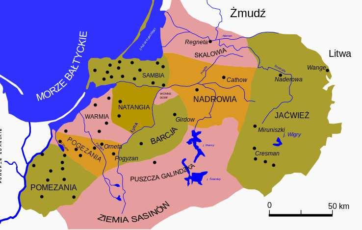 przez Duńczyków, w X w. przez Rusinów a od przełomu X i XI w rozpoczyna się intensywny podbój plemion pruskich związany z postępującym procesem chrystianizacji. Początkiem jest misja św.