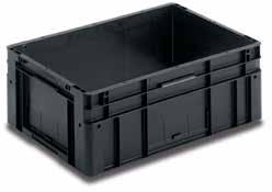 PRODUKTY ANTYELEKTROSTATYCZNE ESD Nr zamówienia Wysokość Walizki ESD 300 x 200 mm 35-206-0 EL 130 mm 35-210-0 EL 230 mm Uchwyt na dłuższym boku Składa się z: 1 pojemnika RAKO ESD 1 pokrywy na