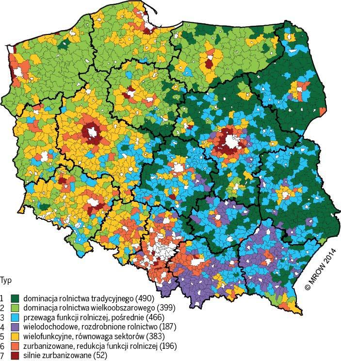 odnotowano również na obszarze pogranicza województw świętokrzyskiego i łódzkiego, a więc w rejonie wykazującym wcześniej tendencję do zmniejszania się zaludnienia i relatywnie bardzo niski poziom