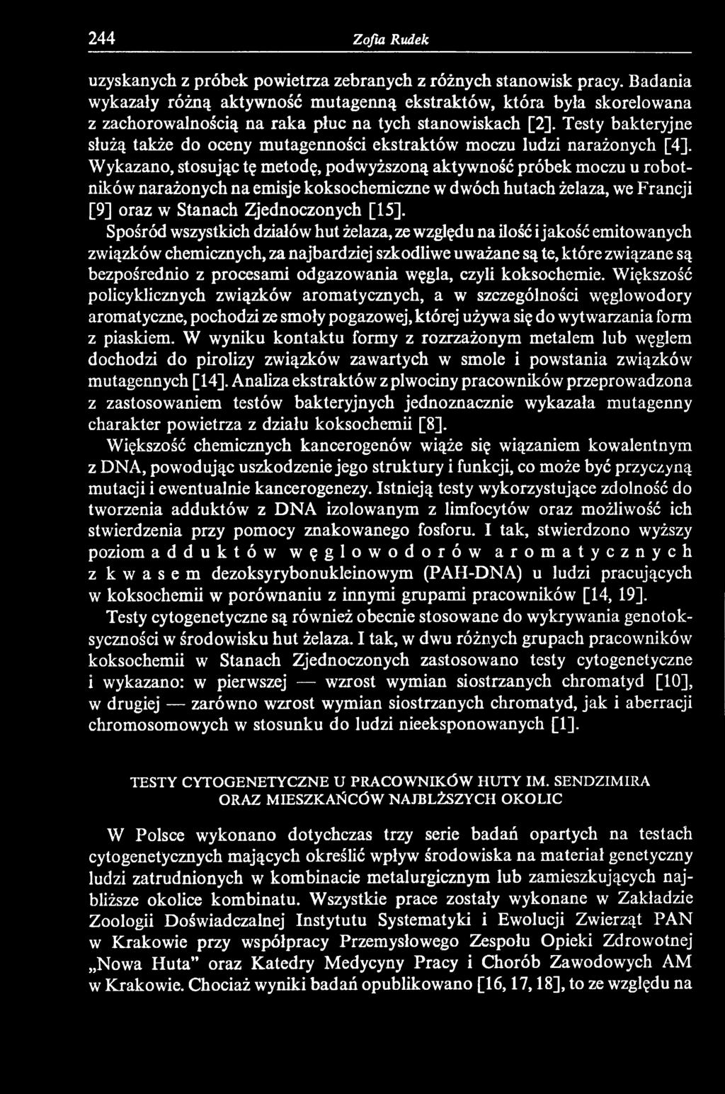 Spośród wszystkich działów hut żelaza, ze względu na ilość i jakość emitowanych związków chemicznych, za najbardziej szkodliwe uważane są te, które związane są bezpośrednio z procesami odgazowania