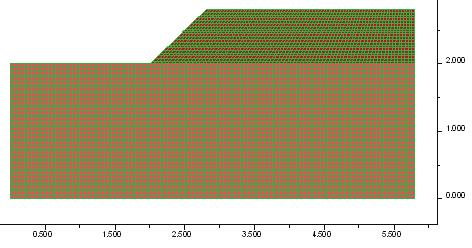ba Mohra, parametry gruntu przedstawiono w tabeli 1, a geosyntetyk został zamodelowany jako jednowymiarowy element z nieliniową charakterystyką fizyczną.