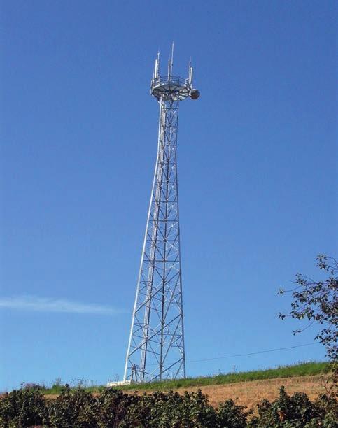 structures up to 350 m; Galvanized steel structures for roof masts