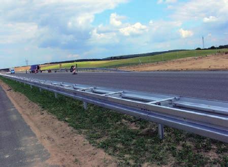 painted steel steelwork for traffic safety applications: railings,