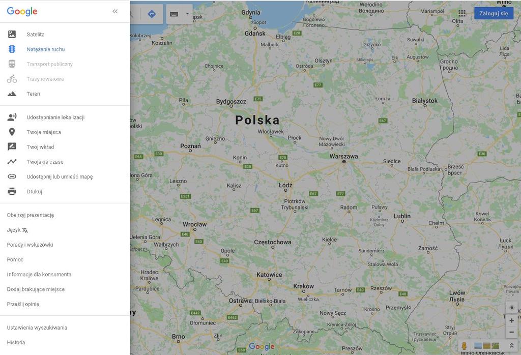 [16/16] Podróże po kraju i świecie za pomocą Informacje o natężeniu ruchu Mapy Google dostarczają nam informacje na temat aktualnego natężenia ruchu.