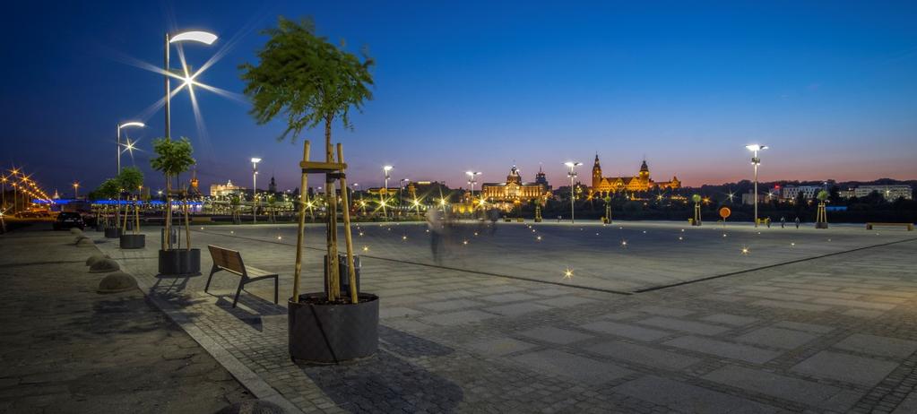Oprawy wykorzystane w projekcie Bulwar Nabrzeże Nazwa oprawy oświetleniowej UMBRELLA MAX R LED pojedyncza DALI UMBRELLA MAX R LED podwójna DALI ROTUNDA 1 LED ED 6x1W