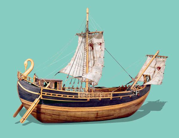 Rys. 1. 2 Rzymski statek handlowy epoki cesarskiej. przystosowany do żeglugi po Zatoce Biskajskiej.