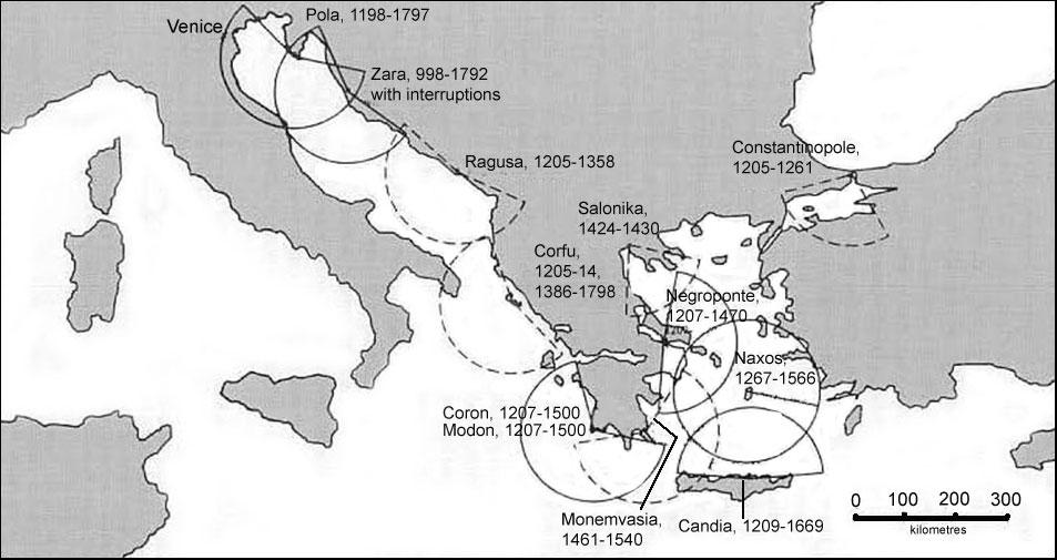 Wymiary frachtowców weneckich XII, XIII wiek salandria 2 pokładowiec 3 pokładowiec długość w m. 30,5 28,9 35,2 34 szerokość w m. 6,7 6,5-7,5 8,8-9,2 10,3 wysokość kadłuba w m.