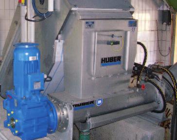 WASTE WATER Solutions Obróbka skratek HUBER Prasopłuczka skratek WAP odpowiednia dla szerokich zastosowań zdolność odwodnienia do 45% s.m.
