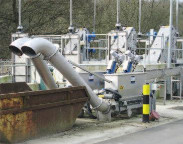 WASTE WATER Solutions Obróbka skratek HUBER Prasopłuczka Wash Press WAP liquid Prasopłuczka do odwadniania/prasowania małych cząstek Rozłaczana płyta perforowana