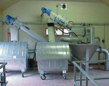 Separacja piasku HUBER Coanda Complete Plant ROTAMAT Ro5 C oddzielenie drobnych zanieczyszczeń stałych, obróbka skratek, zatrzymanie i separacja piasku w jednym urządzeniu zintegrowane płukanie