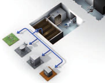 Technologie HUBER odzysku wody i ciepła WASTE WATER Solutions HUBER Greywater Treatment System GreyUse Solution 1: HUBER Greywater Treatment System GreyUse czyszczanie wody szarej (z prysznica,