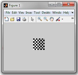 Szachownicę generuje funkcja checkerboard(p1,p2,p3) Opis tej funkcji i sposób generowania szachownicy jest dostępny z poziomu okna Matlaba Help.