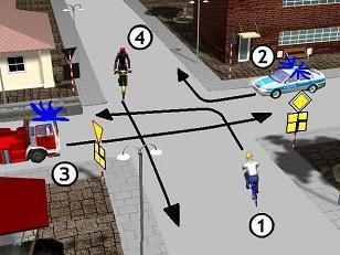 ma pierwszeństwo przed pojazdem nr 3 c. ma pierwszeństwo przed pojazdem nr 2 2.