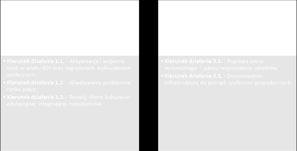 kierunki działań.