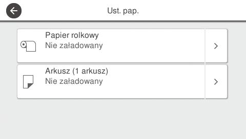 Gotowość do drukowania Sprawdź pozycje ładowania papieru Załaduj papier zgodnie z instrukcjami na ekranie Papier