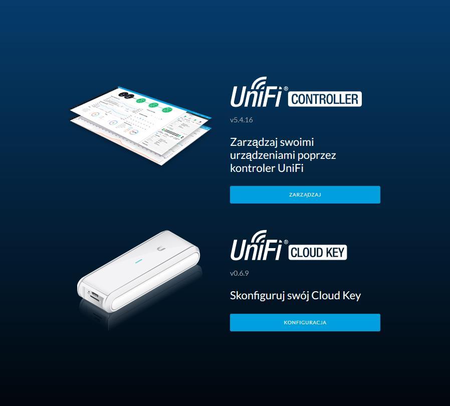 Po zalogowaniu się na UniFi CloudKey obowiązkowo musimy zmienić domyślne hasło oraz zaktualizować firmware do najnowszego.