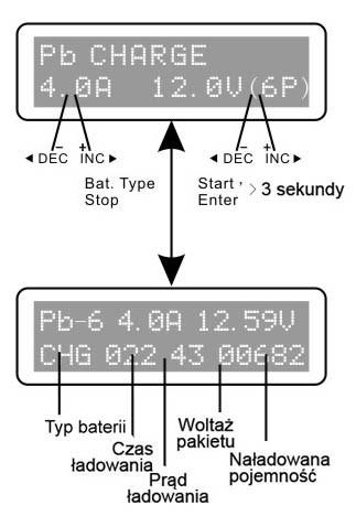 Cyklowanie baterii niklowych (NiMH, NiCD) W tym programie mamy możliwość zaprogramowania cyklów ładowania/rozładowywania i rozładowywania/ładowania pakietów niklowych.