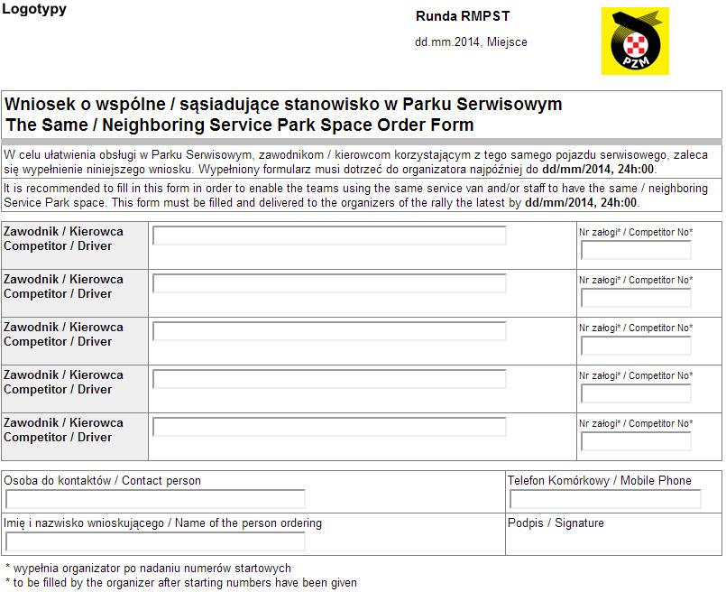 Wniosek o wspólne/sąsiadujące stanowisko w