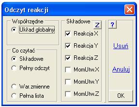 Po wybraniu listy reakcji w menu pokaŝe się opcja Stara lista która będzie pozwala pokazać listę nowych wartości w poprzednio wybranych węzłach.
