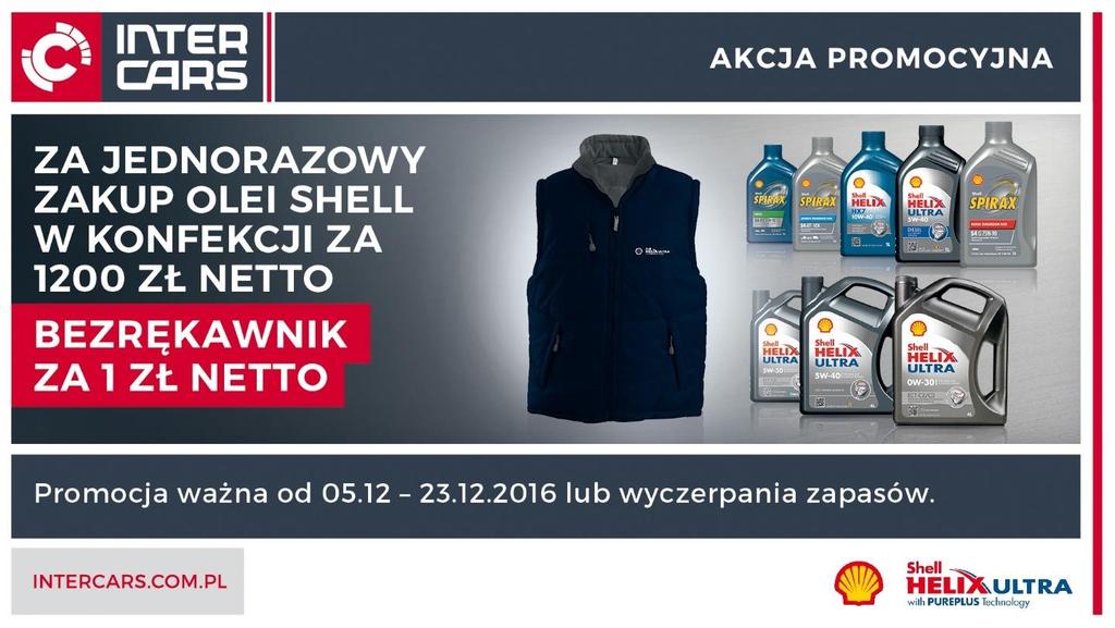 Za jednorazowy zakup olei Shell w konfekcji za 1 200 zł netto w okresie