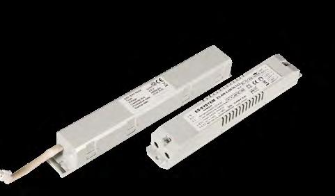 PRODUKTY PRODUKTY system COBRA moduły awaryjne ES-AW-8 Moc źródła światła: 2x1 IP20 Wymiary (DxW): 80x40 mm Rozsył światła: NR, EL, WD Moc wyjściowa: 3W 1200 ma IP20 Złącza komunikacji lub trybu