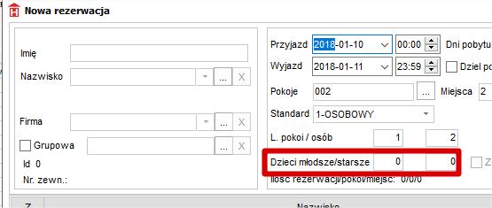 czynności recepcjonistów - (SFT-4492) Poprawiono generowanie raportu sprzedaży z towarami w dwóch formach płatności - (SFT-4486) Zmieniono opis wieku dzieci na rezerwacji - (SFT-4485)