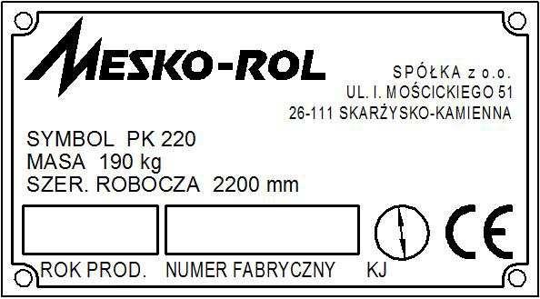 . WPROWADZENIE Niniejsza instrukcja obsługi ze względu na ważność zawartych w niej informacji stanowi stałe wyposażenie maszyny.