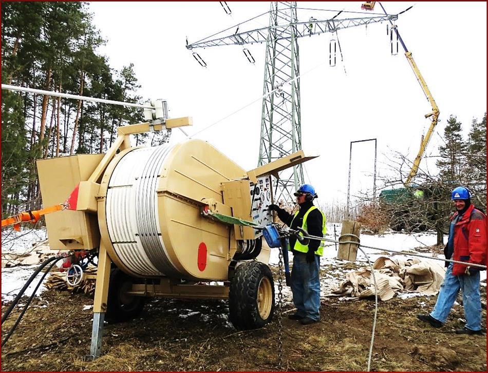 Linie 220 kv Montaż