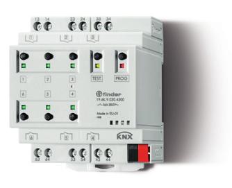 SERIA SERIA Aktuator łączeniowy z technologią KNX - 16 A Kompaktowy 6 stykowy aktuator do dużych obciążeń 6 wyjść stykowych 16 A 250 V AC, indywidualnie konfigurowalne Z lub R Wskaźnik zadziałania