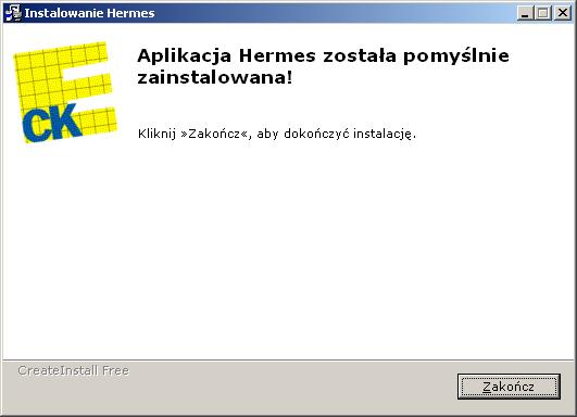 Aby zmienić domyślne miejsce instalacji programu należy kliknąć przycisk Wybierz i wybrać nową lokalizację. Zalecamy instalację programu w folderze o nazwie Hermes2009.