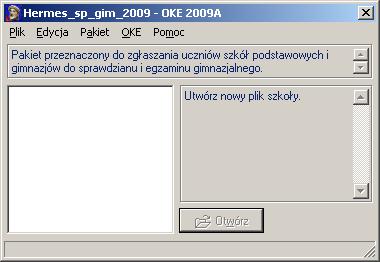 Uruchomienie programu W celu uruchomienia programu należy kliknąć Start -> Programy-> Hermes-> Uruchom aplikację Hermes2009.