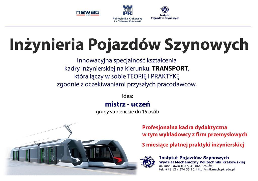 Inżynieria Pojazdów Szynowych - nowa