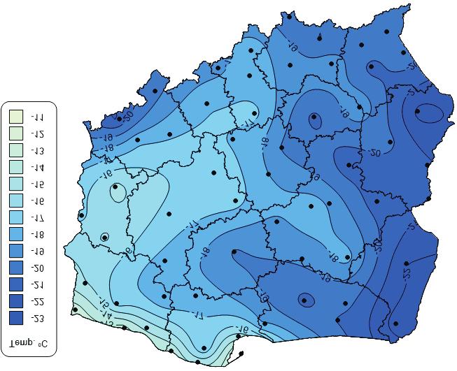 Z bazy tej wyznaczono minimalne i maksymalne wartoœci temperatury powietrza w kolejnych latach od 1986 do 20