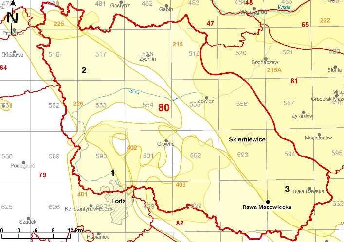 Jednolita Część Wód Podziemnych nr 80 Rawa zlokalizowana jest w obrębie Jednolitej Części Wód Podziemnych nr 80. Dane dotyczące omawianej JCWPd zestawione zostały w poniższej tabeli. Tabela 20.