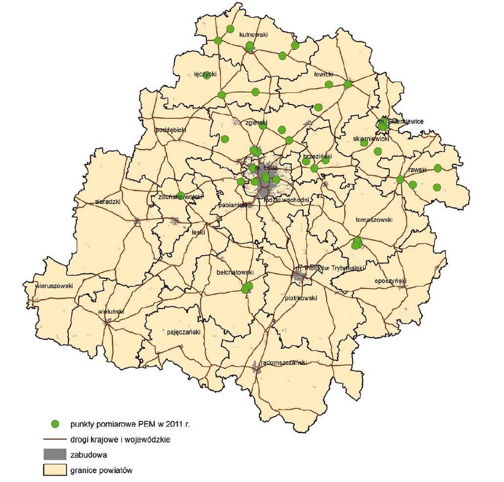 centralnych dzielnicach lub osiedlach miast o liczbie mieszkańców przekraczającej 50 tys.