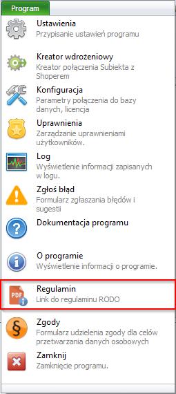 7.1.7 Regulamin RODO W tym miejscu umieszczono