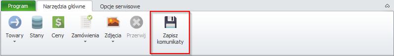 7.2.7 Zapisz komunikaty Opcja ta umożliwia zapisanie komunikatów