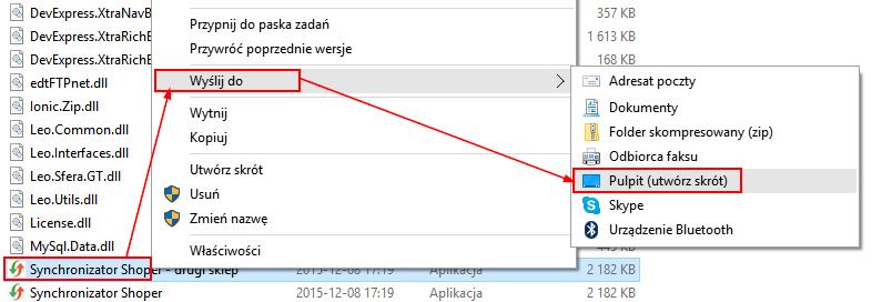 Rysunek 114 Można również utworzyć skrót do drugiego sklepu na pulpicie.