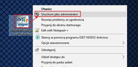 3.1 Proces instalacji Należy uruchomić plik instalacyjny programu: